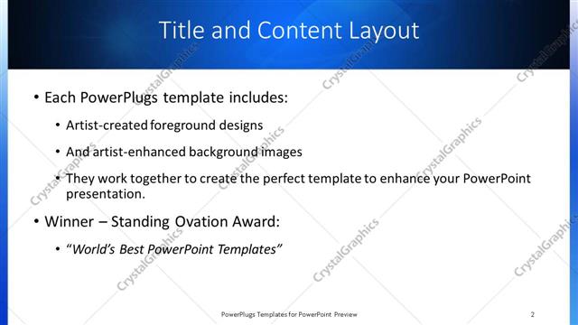 Title and Content presentation slide layout