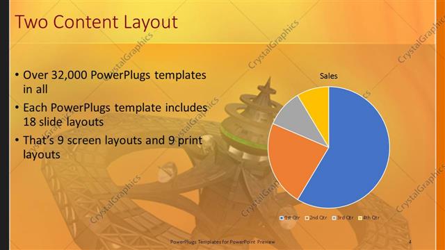 Two Content presentation slide layout