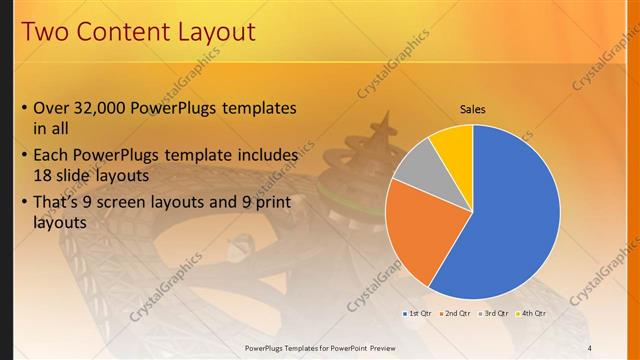 Two Content presentation slide layout