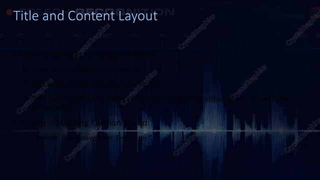 Title and Content presentation slide layout