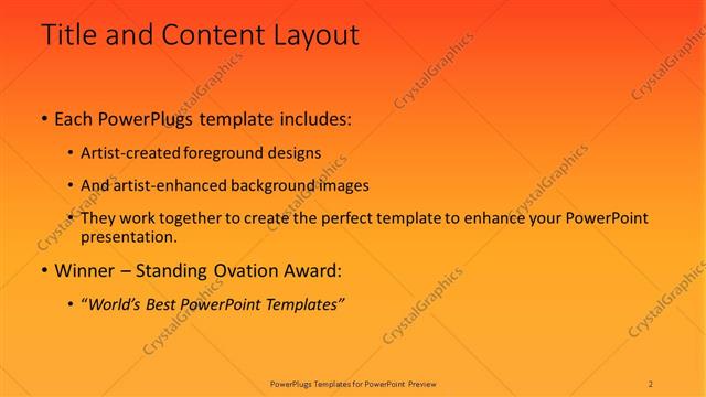 Title and Content presentation slide layout