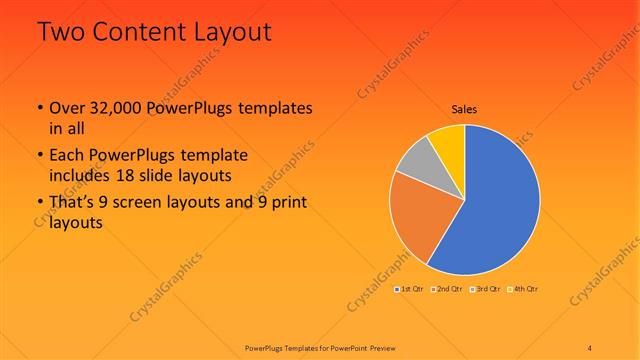 Two Content presentation slide layout