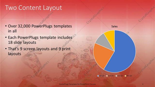 Two Content presentation slide layout