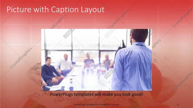 Picture with Caption presentation slide layout