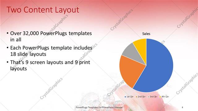 Two Content presentation slide layout