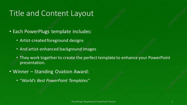Title and Content presentation slide layout