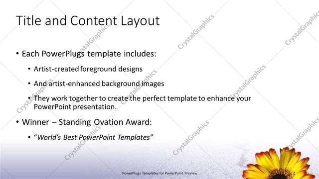 Title and Content presentation slide layout