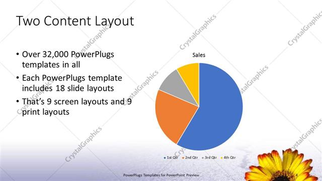 Two Content presentation slide layout