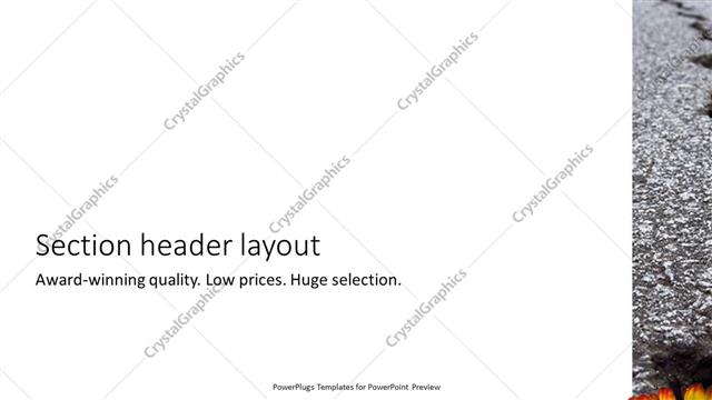 Section Header presentation slide layout