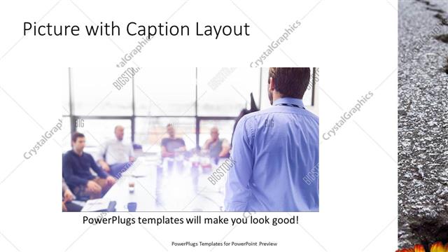 Picture with Caption presentation slide layout