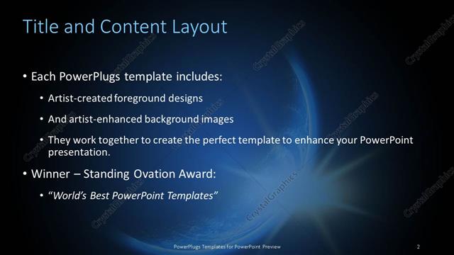 Title and Content presentation slide layout