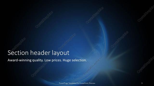 Section Header presentation slide layout