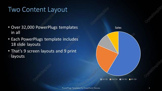 Two Content presentation slide layout
