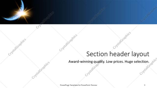 Section Header presentation slide layout