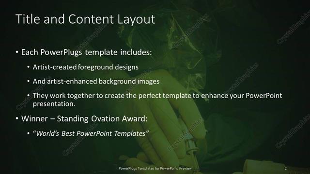 Title and Content presentation slide layout