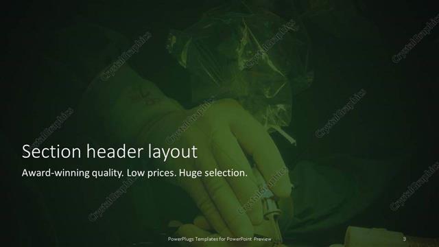 Section Header presentation slide layout