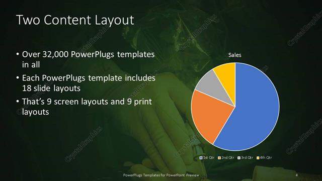 Two Content presentation slide layout