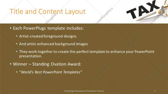 Title and Content presentation slide layout
