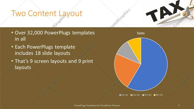 Two Content presentation slide layout