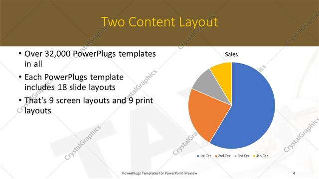 Two Content presentation slide layout