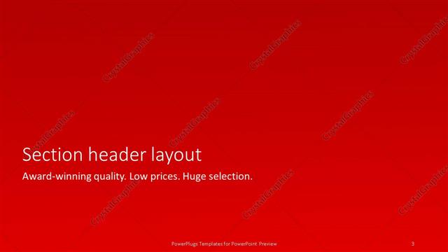 Section Header presentation slide layout