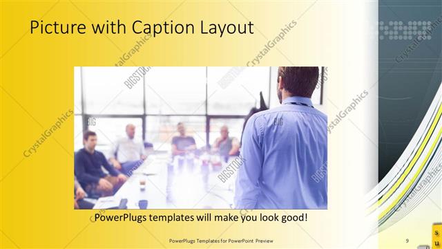 Picture with Caption presentation slide layout
