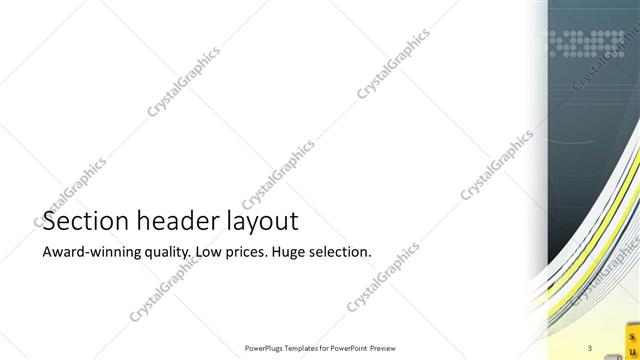 Section Header presentation slide layout