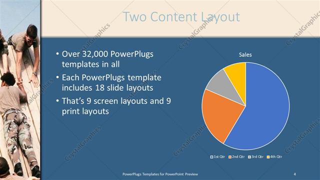 Two Content presentation slide layout