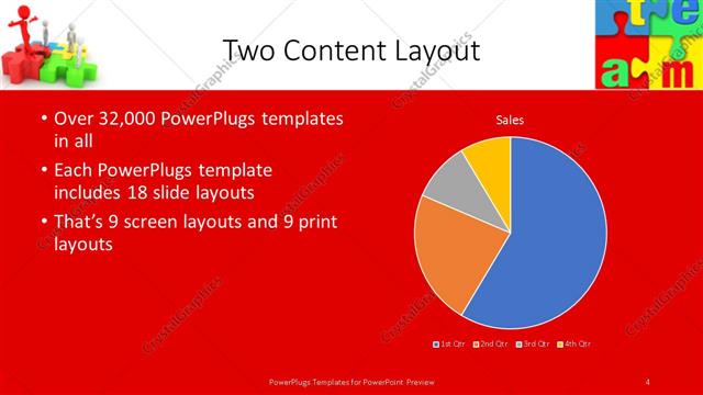 Two Content presentation slide layout