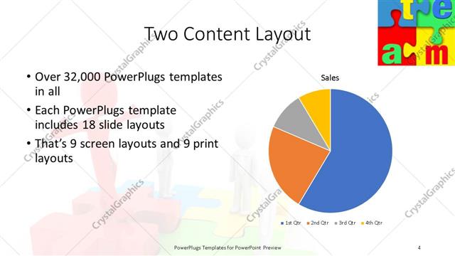 Two Content presentation slide layout