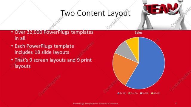 Two Content presentation slide layout