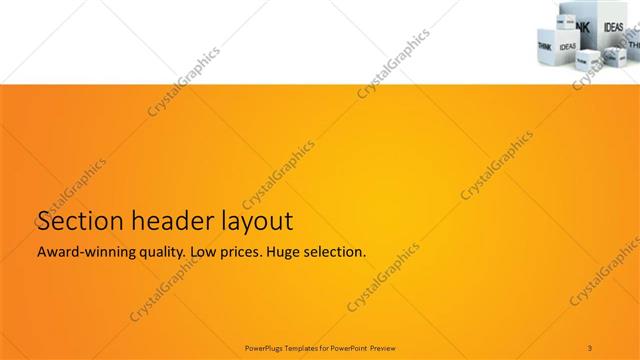 Section Header presentation slide layout