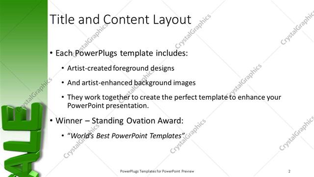Title and Content presentation slide layout