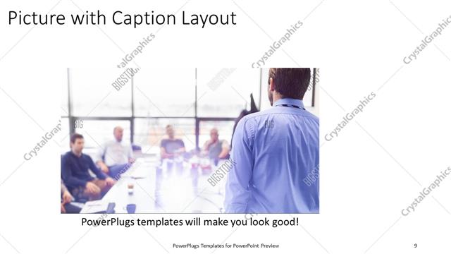 Picture with Caption presentation slide layout