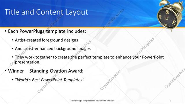Title and Content presentation slide layout