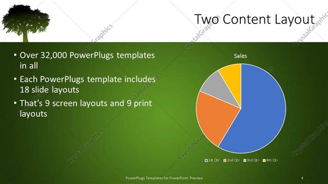 Two Content presentation slide layout