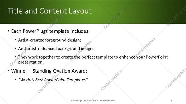 Title and Content presentation slide layout