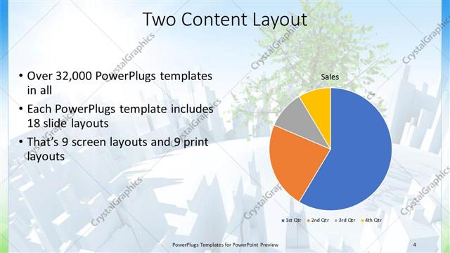 Two Content presentation slide layout