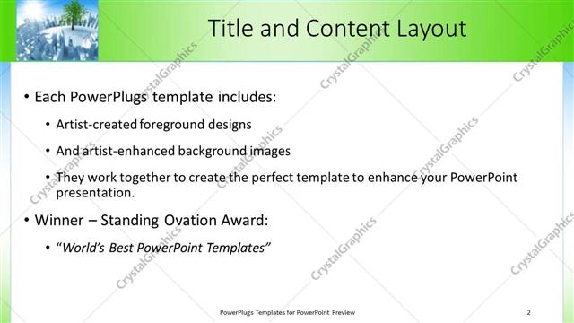 Title and Content presentation slide layout