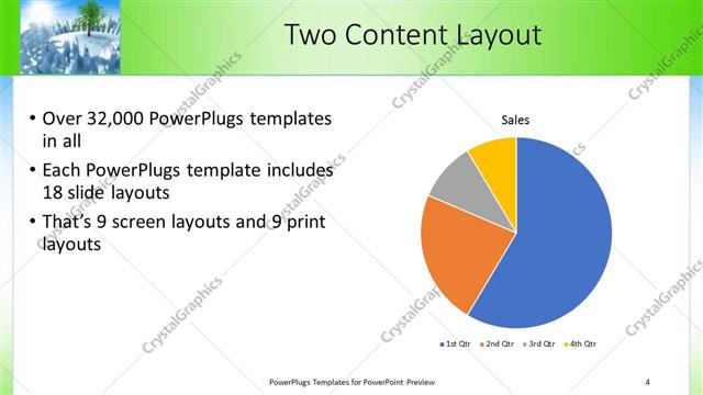 Two Content presentation slide layout