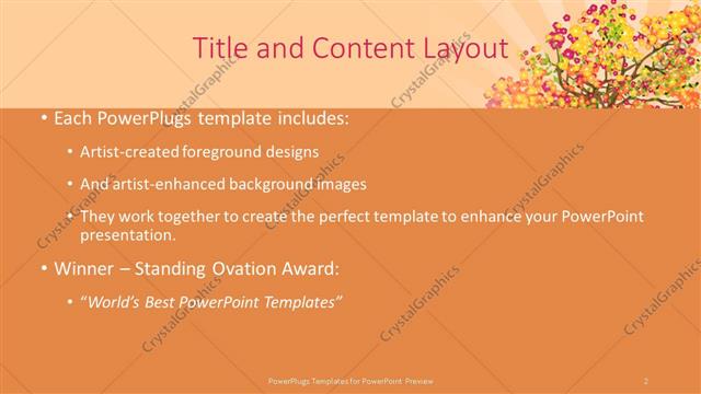 Title and Content presentation slide layout
