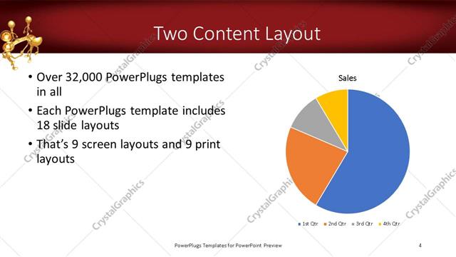 Two Content presentation slide layout