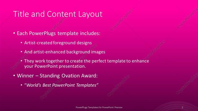 Title and Content presentation slide layout