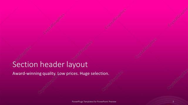 Section Header presentation slide layout