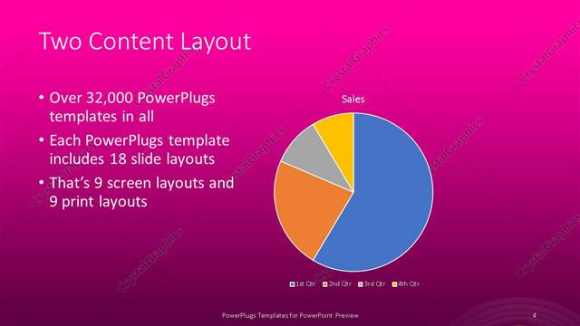 Two Content presentation slide layout