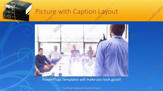 Picture with Caption presentation slide layout