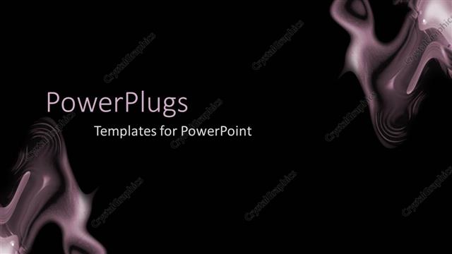  Presentation with black liquid - Depiction of two liquid stains on a black background