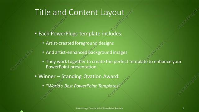 Title and Content presentation slide layout