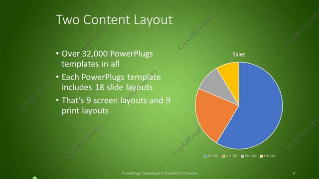 Two Content presentation slide layout
