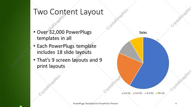 Two Content presentation slide layout